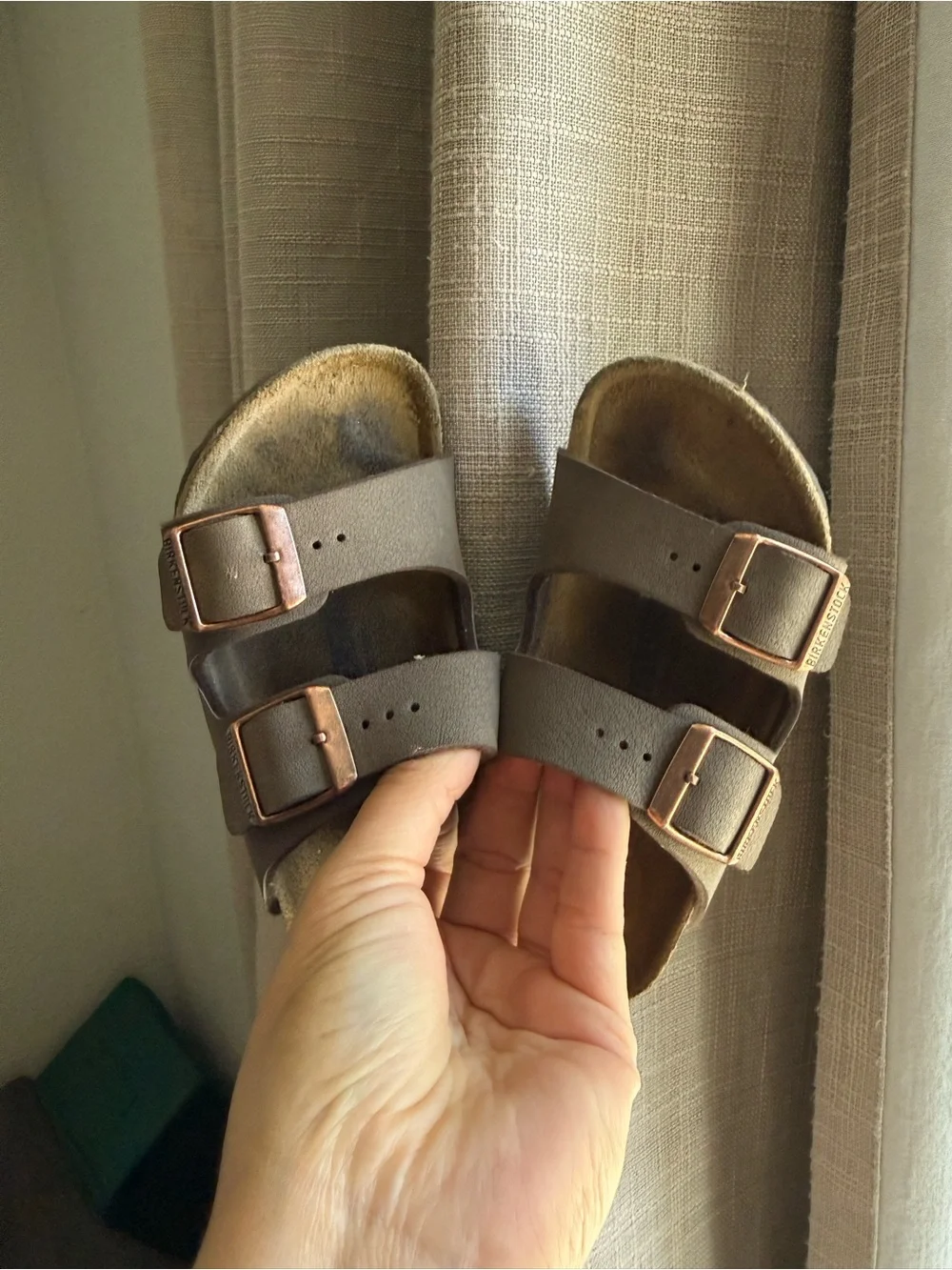 Birkenstock Arizona KIDS Suede Double-Buckle Sandal - Brown